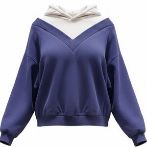 LEVI’S MADE AND CRAFTED Navy Blue and White Pullover Hoodie Size XL *Unique*